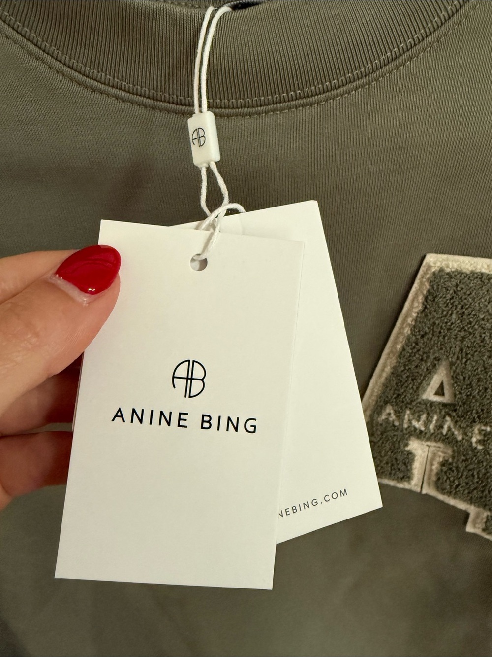 NWT Anine Bing Miles Letterman Sweatshirt - Picture 5 of 8